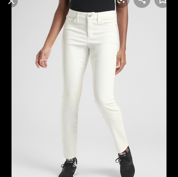 Athleta Sculptek Skinny Jean White 